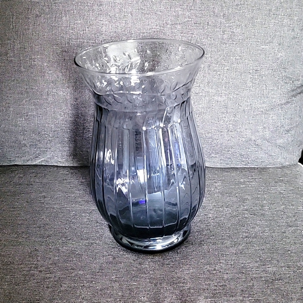 Blue Deco Art Glass Vase